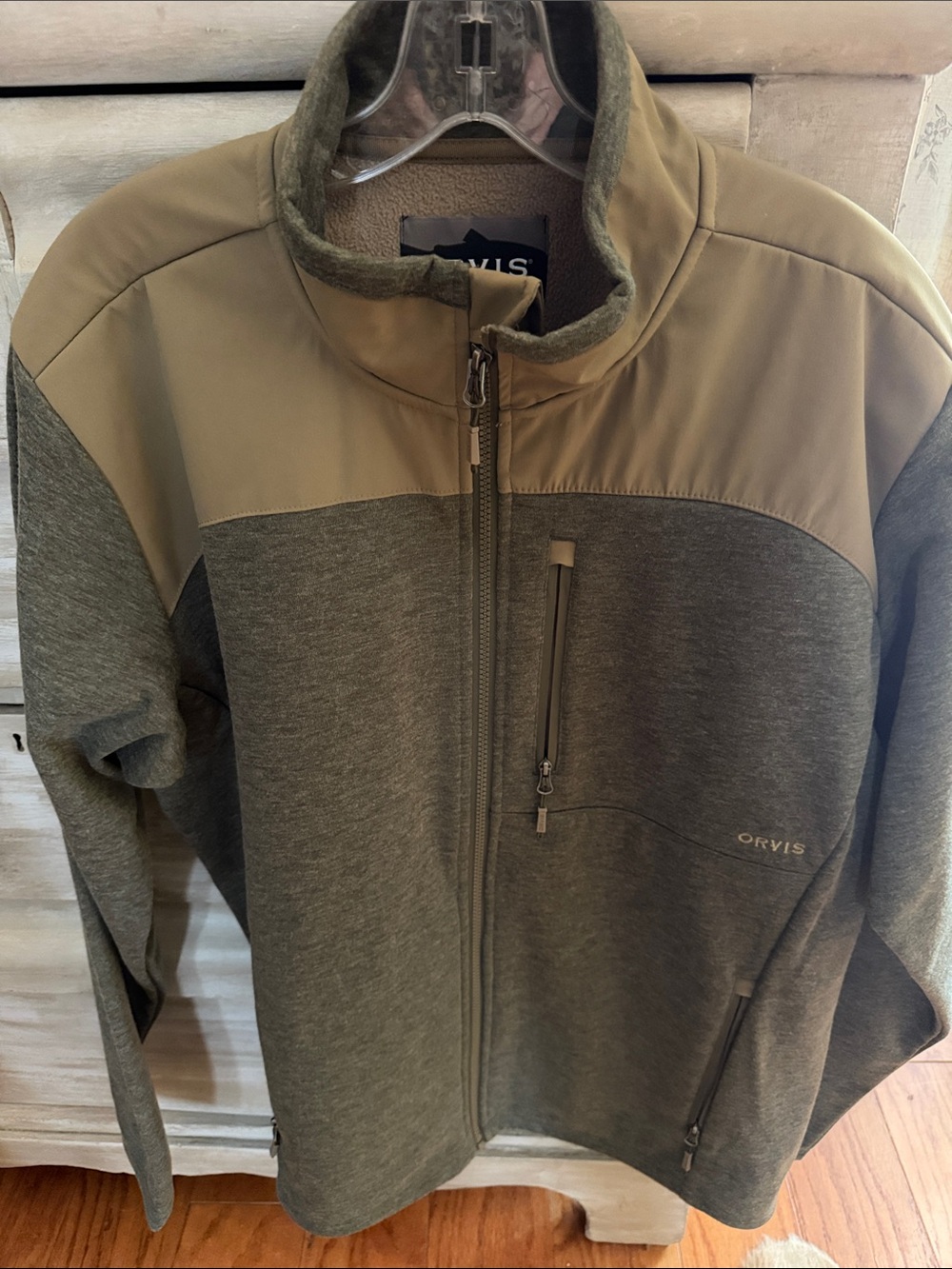 Orvis Two-Tone Green Full Zip Jacket